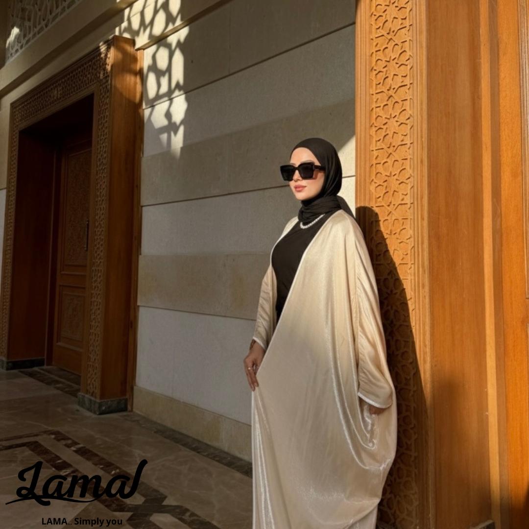 Beige Shimmer Bisht