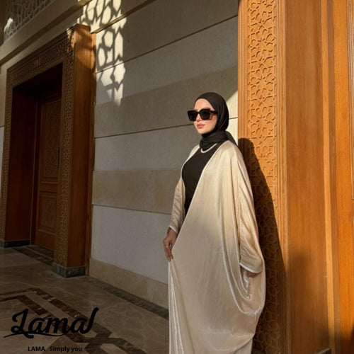 Beige Shimmer Bisht