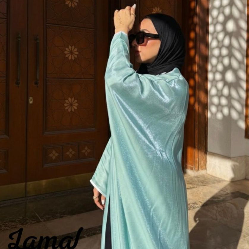 Mint green Shimmer Bisht